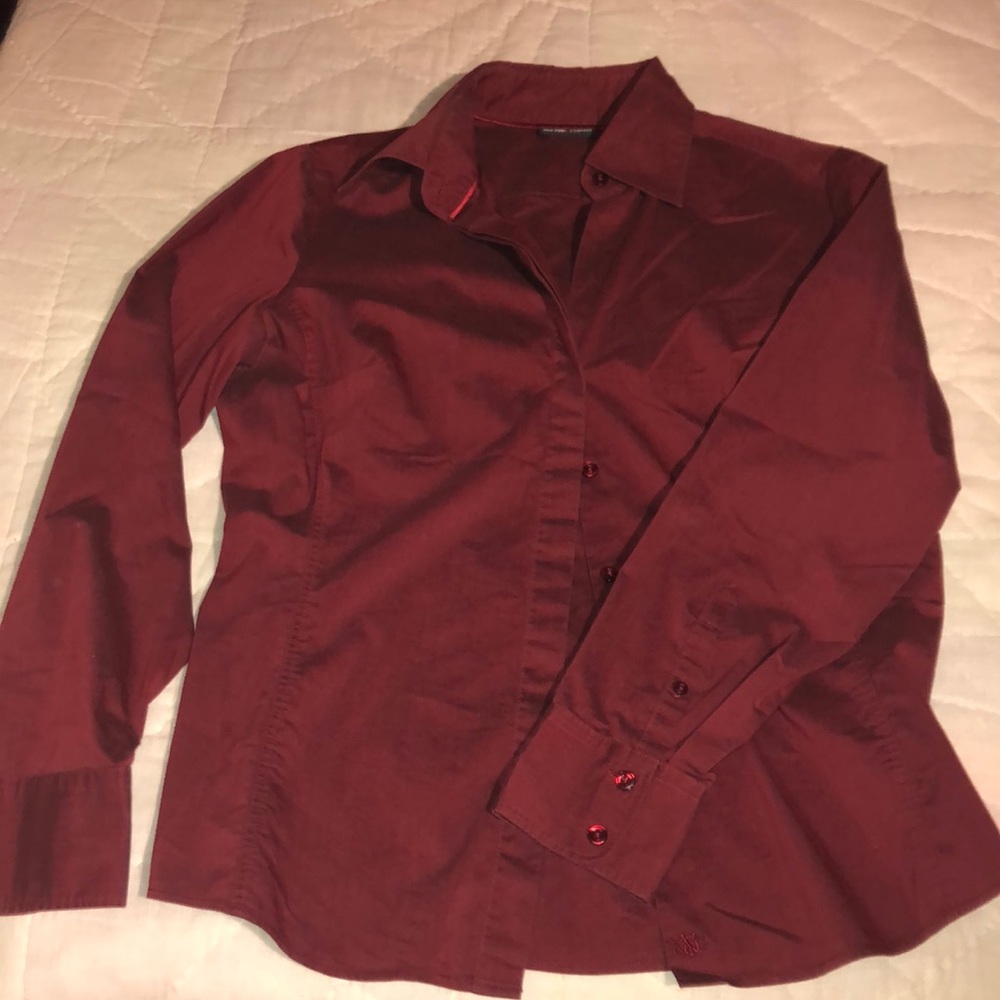 New York & Company tailored sateen top